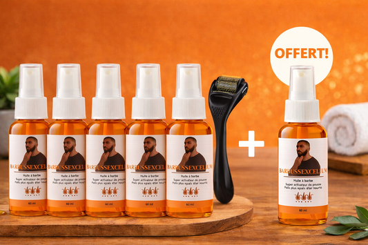 5 ACTIVATEURS DE POUSSE et 1 OFFERT + ROLLER OFFERT - POUR UNE BARBE COMPLETE