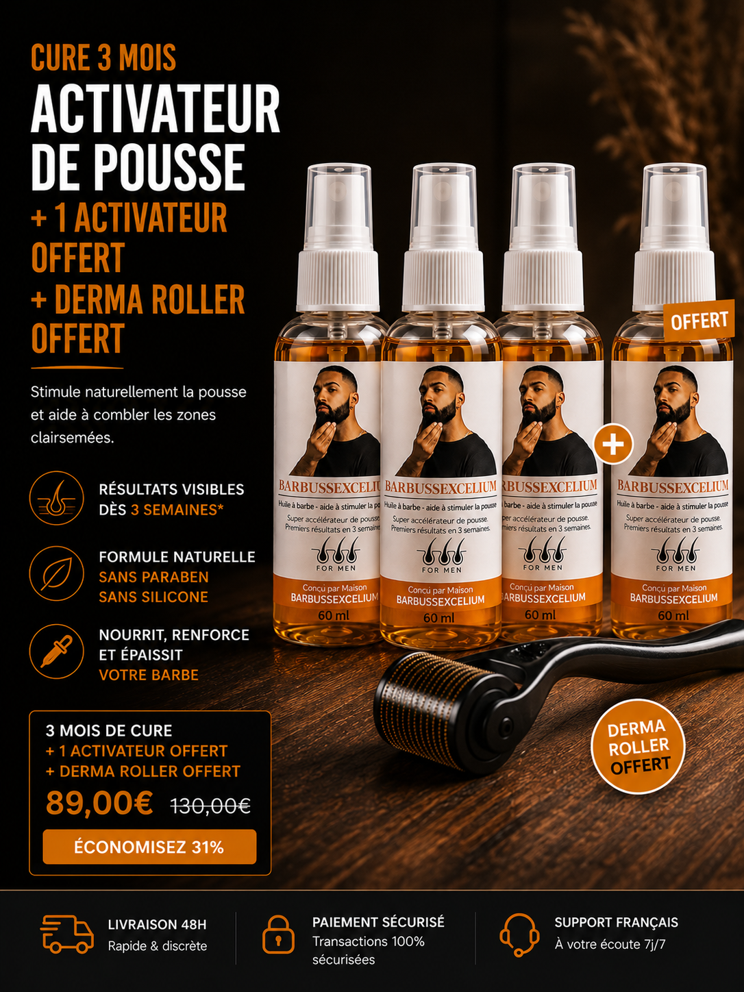 "GERMINATION" PACK - THE 3-MONTH CURE FOR A BEGINNING BEARD!